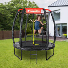 Solidna trampolina ogrodowa z siatką kompletny zestaw inSPORTline Flea 183 cm