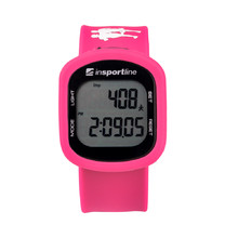Zegarek/Krokomierz elektroniczny wodoodporny inSPORTline Strippy - Różowy