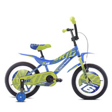 Rowerek dziecięcy Capriolo Kid 16" - model 2021 - niebiesko-limonkowy