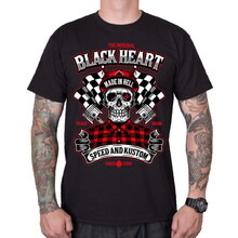 T-shirt koszulka BLACK HEART Speed and Kustom - Czarny