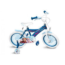 Rowerek dziecięcy z bocznymi kołkami Kraina Lodu 16" - model 2021
