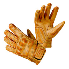 Skórzane rękawice motocyklowe W-TEC Modko - Żółty