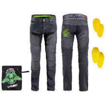 Męskie spodnie jeansy motocyklowe W-TEC Alfred CE - Szary