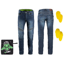 Męskie spodnie jeansy motocyklowe W-TEC Oliver - Niebieski