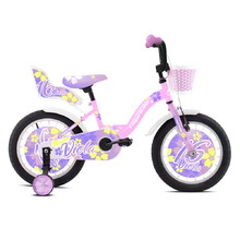Rower dziecięcy Capriolo Viola 16" - model 2021 - Różowo-biały