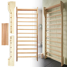 Drabinka gimnastyczna inSPORTline Shapemar 220x90 cm ∙ 12 szczebli ∙ nośność 130 kg ∙ drewno bukowe ∙ podwójnie lakierowana