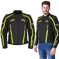 Męska kurtka motocyklowa W-TEC Tonkawo ∙ wypinana podpinka ∙ ochraniacze CE ∙ slidery karbonowe ∙ garb aerodynamiczny ∙ wodoodporna