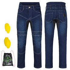 Męskie jeansy motocyklowe W-TEC Biterillo Evo ∙ ochraniacze ∙ wzmocnienia aramidowe ∙ wentylacja na udach ∙ elastyczny denim