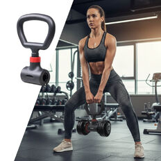 Uniwersalny uchwyt do hantli inSPORTline DumHold ∙ zamiana w kettlebell ∙ nośność 40 kg ∙ obrotowy 90° ∙ piankowe wkładki