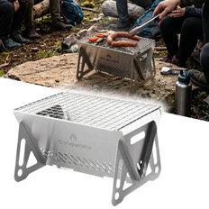 Przenośny składany grill inSPORTline Cardbeq ∙ stal nierdzewna ∙ 656 g ∙ na kemping ∙ z pokrowcem