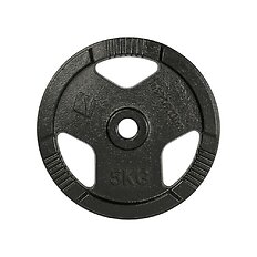Obciążenie żeliwne inSPORTline Hamerton Black 5 kg ∙ otwór 30 mm ∙ praktyczne uchwyty ∙ odporna powłoka