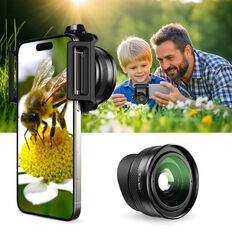 Apexel obiektyw makro zoom 10x-20x ∙ zmiennoogniskowy ∙ uniwersalny klips ∙ do iOS/Android ∙ lekki design