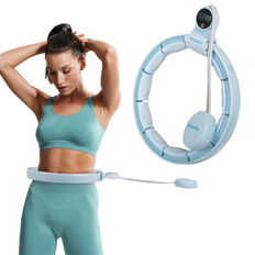 Hula hop z obciążeniem i licznikiem inSPORTline Weight Hoop Flex ∙ regulowany obwód 69–117,5 cm ∙ 15 głowic masujących ∙ LCD