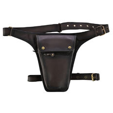 Motocyklowa nerka na udo W-TEC Perkenez ∙ skóra naturalna ∙ pojemność 0,5 l ∙ regulowane paski ∙ 3 kieszenie zewnętrzne ∙ szybki dostęp