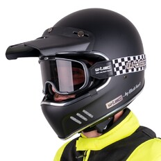 Kask motocyklowy W-TEC Black Heart Retron z goglami Chesster