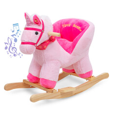 Interaktywny konik na biegunach jednorożec inSPORTline Atisino ∙ porusza pyskiem ∙ dźwięki galopu i rżenia ∙ nośność 50 kg