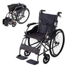 Lekki składany wózek inwalidzki inSPORTline Jakesully ∙ waga 13 kg ∙ nośność 100 kg ∙ mechanizm składania ∙ koła obrotowe ∙ blokada bezpieczeństwa