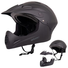 Kask downhill na rower motor enduro zjazdowy W-TEC Campanero Matt Black