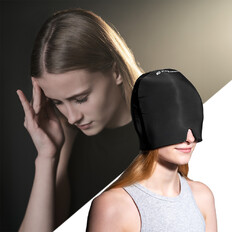 Czapka / maska przeciwmigrenowa inSPORTline Vitadolor ∙ efekt chłodząco-grzewczy ∙ żelowa konstrukcja 7 mm ∙ uniwersalny rozmiar