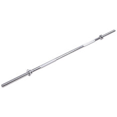 Gryf prosty inSPORTline Welerty 180cm/30mm ∙ gwintowany z zaciskami ∙ nośność 200 kg ∙ ryflowany antypoślizgowy uchwyt