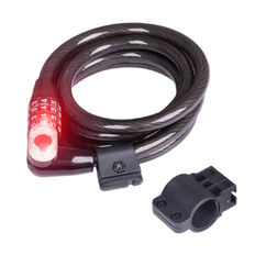 Zapięcie rowerowe, zamek szyfrowy W-TEC Bahrand 12*1800mm ze światłem LED