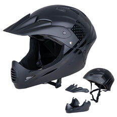 Kask downhillowy W-TEC Campanero US Flag ∙ zjazdowy ∙ full face/open face ∙ 17 otworów wentylacyjnych ∙ 2w1 ∙ skorupa ABS