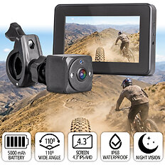 Kamera wsteczna rowerowa inSPORTline ISL Natys ∙ eliminacja martwego pola ∙ stabilny obraz ∙ bateria 5000 mAh
