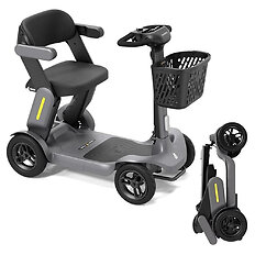 Czterokołowy skuter elektryczny inSPORTline Clis ∙ składany ∙ 10 km/h ∙ zasięg do 40 km