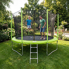Trampolina ogrodowa z pełnym wyposażeniem inSPORTline Irbiso 366 cm