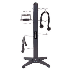 Stojak na akcesoria fitness inSPORTline AR01 ∙ rama stalowa ∙ wymiary 105 × 42 cm ∙ haki po obu stronach ∙ kompaktowy i solidny