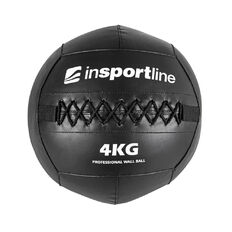 Piłka lekarska inSPORTline Walbal SE 4 kg ∙ możliwość mocowania gum / lin  ∙ podwójne szycie ∙ wytrzymała powłoka PVC ∙ BLACK EDITION