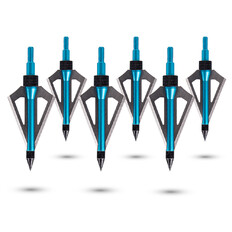 Groty łuczne myśliwskie inSPORTline Trialugo 125 ∙ 6 szt. ∙ grot żyletkowy ∙ 125 gr ∙ aluminiowy korpus