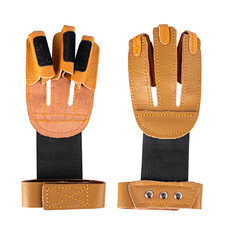 Ochraniacz palców na cięciwę łuku inSPORTline Guatro ∙ ochrona 3 palców ∙ dla prawo- i leworęcznych ∙ skóra bydlęca ∙ regulowany pasek