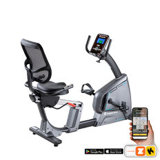 Rower treningowy poziomy rehabilitacyjny inSPORTline Omahan RMB ∙ nośność 150 kg ∙ 32 poziomy oporu ∙ program HRC ∙ program WATT ∙ uchwyt na tablet