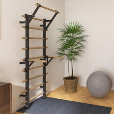 Drabinka gimnastyczna inSPORTline Wootamax 220x80 cm z drążkiem i poręczami