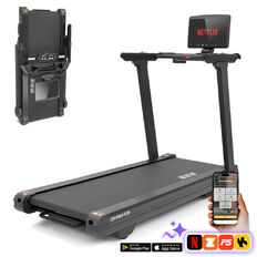 Profesjonalna bieżnia elektryczna składana inSPORTline ZenRun 120 ∙ obrotowy ekran dotykowy 15,6