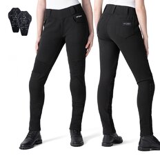 Legginsy motocyklowe damskie W-TEC Lukrecia Base ∙ dopasowany krój ∙ ochraniacze kolan CE poziom 2 ∙ wysoka talia ∙ elastyczne panele ∙ 4 kieszenie