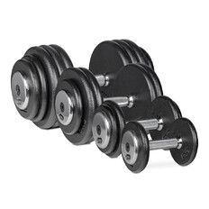 Hantle jednoręczne inSPORTline ProfiST 2,5 - 50 kg ∙ stalowy trzon ∙ żeliwne obciążenia ∙ antypoślizgowy uchwyt