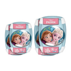 Ochraniacze na łokcie i kolana Frozen II - jasnoniebieskie ∙ dla dzieci ∙ motyw z Krainy Lodu 2 ∙ wygodna wyściółka z rzepami