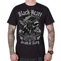 Męska koszulka T-shirt na motocykl Black Heart Huron ∙ 100% bawełna ∙ krótki rękaw ∙ stylowy nadruk ∙ dla miłośników motocykli