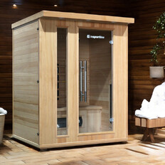 Sauna na podczerwień inSPORTline Mettsa 300 ∙ 6 promienników ceramicznych ∙ dach LED 7 kolorów ∙ Bluetooth & jonizator