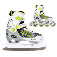 Uniwersalne łyżworolki WORKER Naare 2w1 ∙ rolki/łyżwy rekreacyjne ∙ szybka regulacja ∙ komfortowa wyściółka ∙ aluminiowe płozy