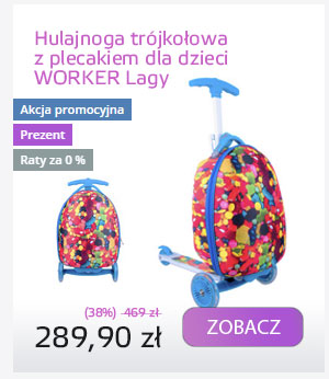 Hulajnoga trójkołowa z plecakiem dla dzieci WORKER Lagy - Oferta specjalna - D