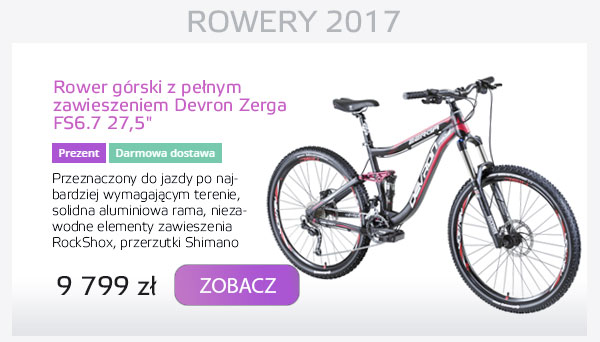 Rower górski z pełnym zawieszeniem Devron Zerga FS6.7 27,5