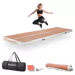 Ścieżka akrobatyczna Airtrack inSPORTline Airstunt 400x100x10 cm mocha mousse