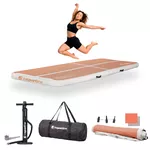 Ścieżka akrobatyczna Airtrack inSPORTline Airstunt 300x100x10 cm mocha mousse z pompką
