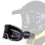 Gogle motocyklowe w stylu retro vintage W-TEC Chesster - szachownica