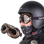 Gogle vintage motocyklowe W-TEC Steamrust