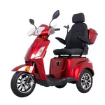 Trójkołowy wózek elektryczny inwalidzki inSPORTline Zorica Deluxe z hamulcem elektromagnetycznym - Czerwony