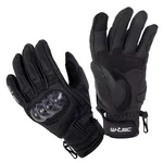 Skórzane rękawice motocyklowe W-TEC Binaluck - Czarny